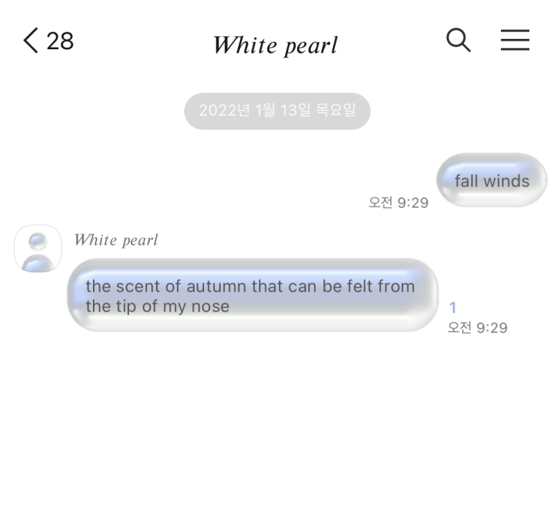 아이폰 / 안드로이드 카카오톡 테마] White Pearl.Ktheme : 네이버 블로그